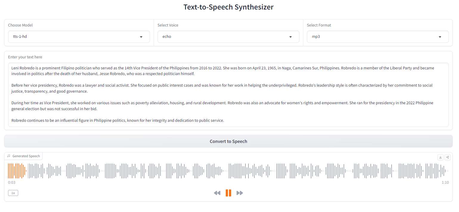 Text-to-Speech Synthesizer